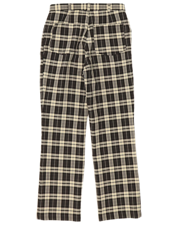 Zara Pantalon décontracté Trafaluc pour femme EU 40 Medium W30 L28 Vert à carreaux