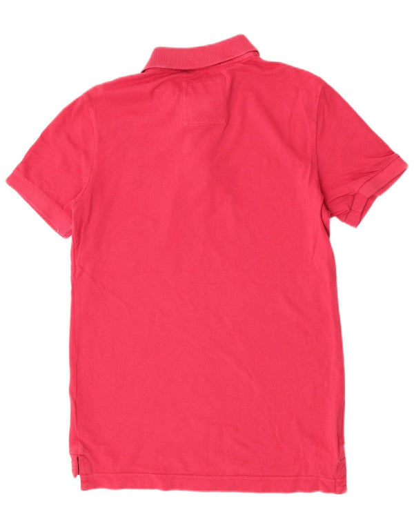 Superdry Polo à Manches Courtes Homme Rose Moyen Coton