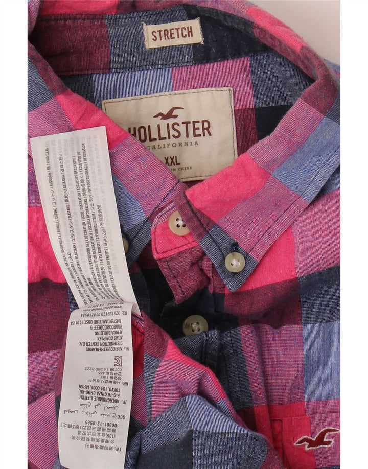 Hollister Chemise Homme 2XL Rouge Check Coton