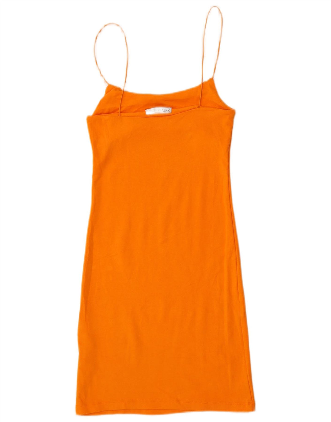 Zara Robe Slip Femme UK 12 Coton Orange Moyen