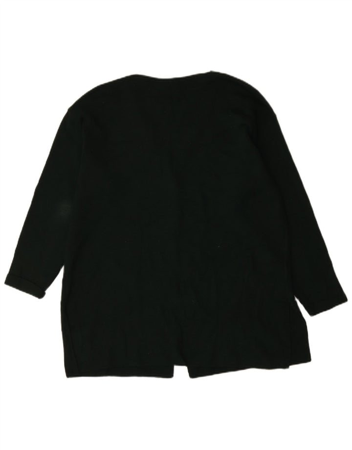 Marks & Spencer Pull cardigan surdimensionné pour femme UK 12 laine vert moyen
