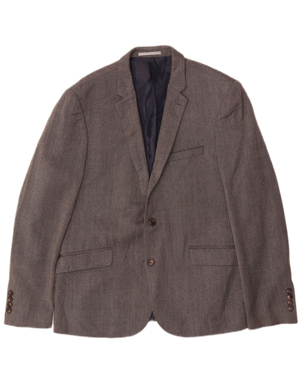 Marks & Spencer Veste Blazer Slim Fit à 2 Boutons pour Homme UK 42 Grande Laine Grise