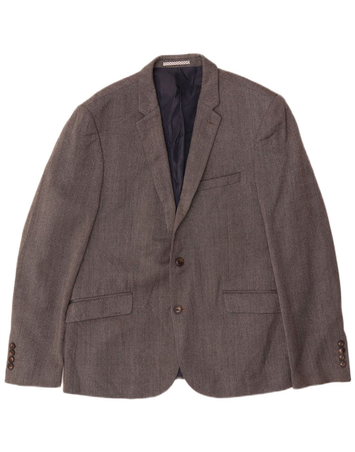 Marks & Spencer Veste Blazer Slim Fit à 2 Boutons pour Homme UK 42 Grande Laine Grise