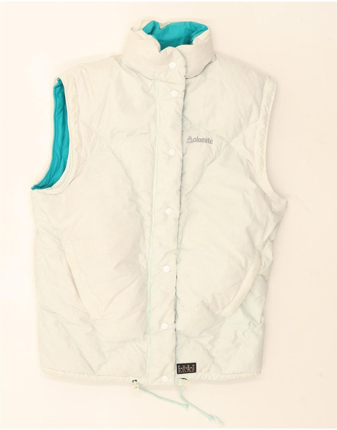Dolomite Gilet rembourré réversible surdimensionné pour femme UK 14 Medium Blanc