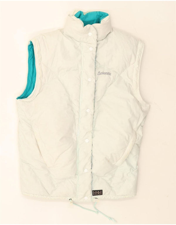 Dolomite Gilet rembourré réversible surdimensionné pour femme UK 14 Medium Blanc