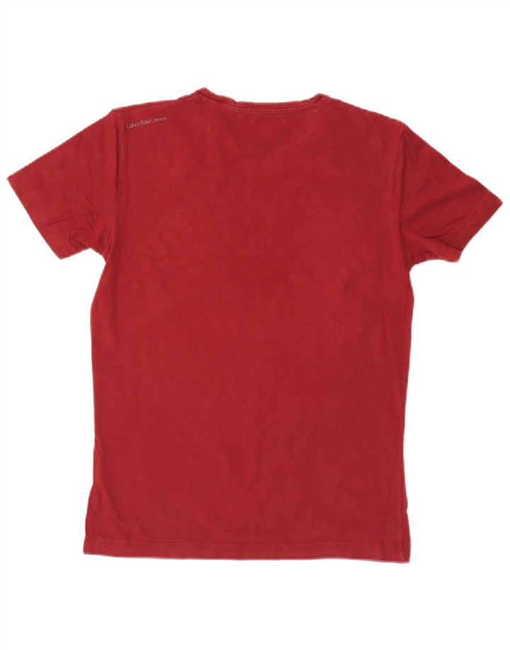 CALVIN KLEIN JEANS T-Shirt Graphique Homme Petit Rouge Coton