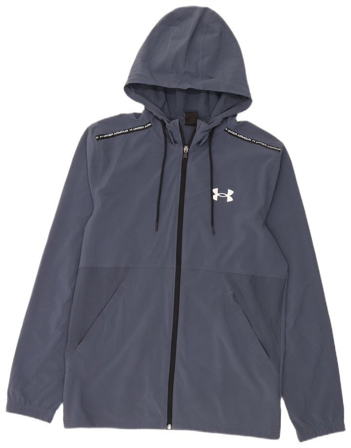 Under Armour Sweat à capuche zippé pour homme en polyester bleu marine moyen