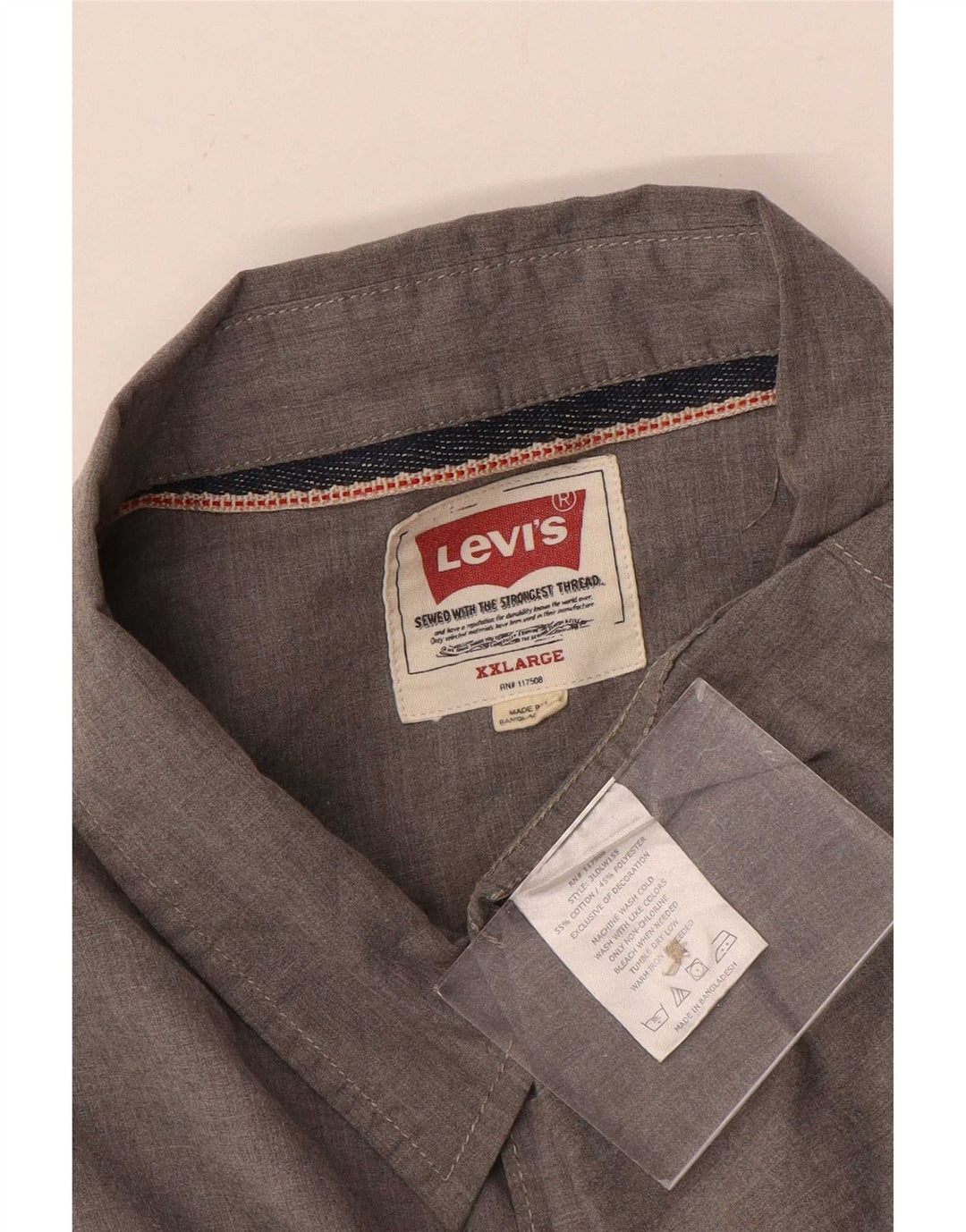 Levi's Chemise Homme 2XL Gris Coton