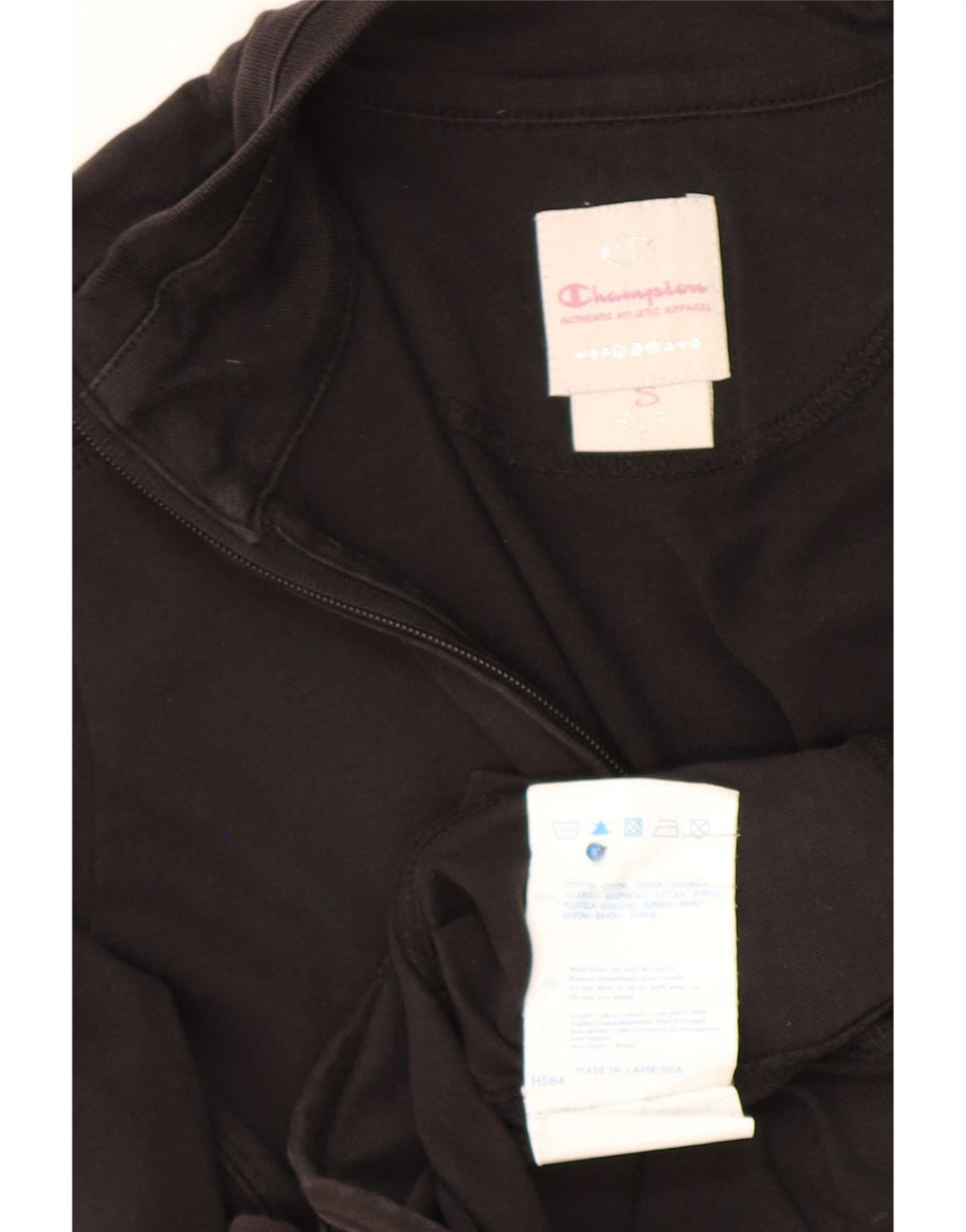 Champion Veste de survêtement pour femme UK 10 Small Noir Coton