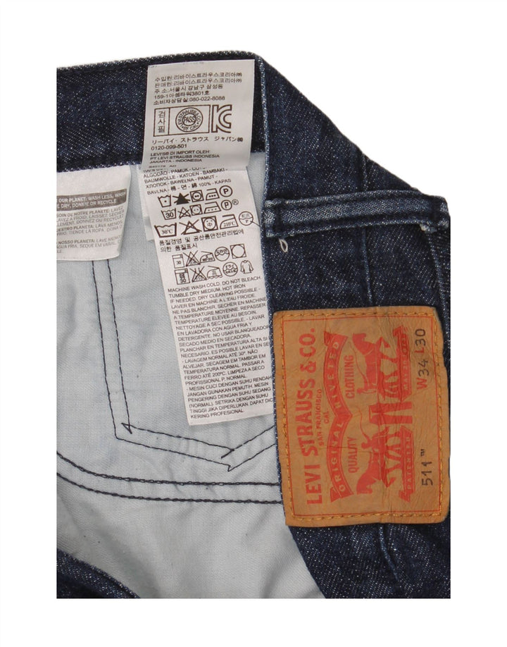 Levi's Jean Slim 511 Homme W34 L30 Bleu Marine Coton