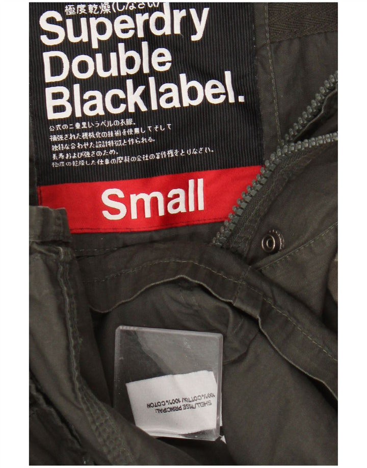 Superdry Veste utilitaire Double Blacklabel pour hommes UK 36 petit coton kaki