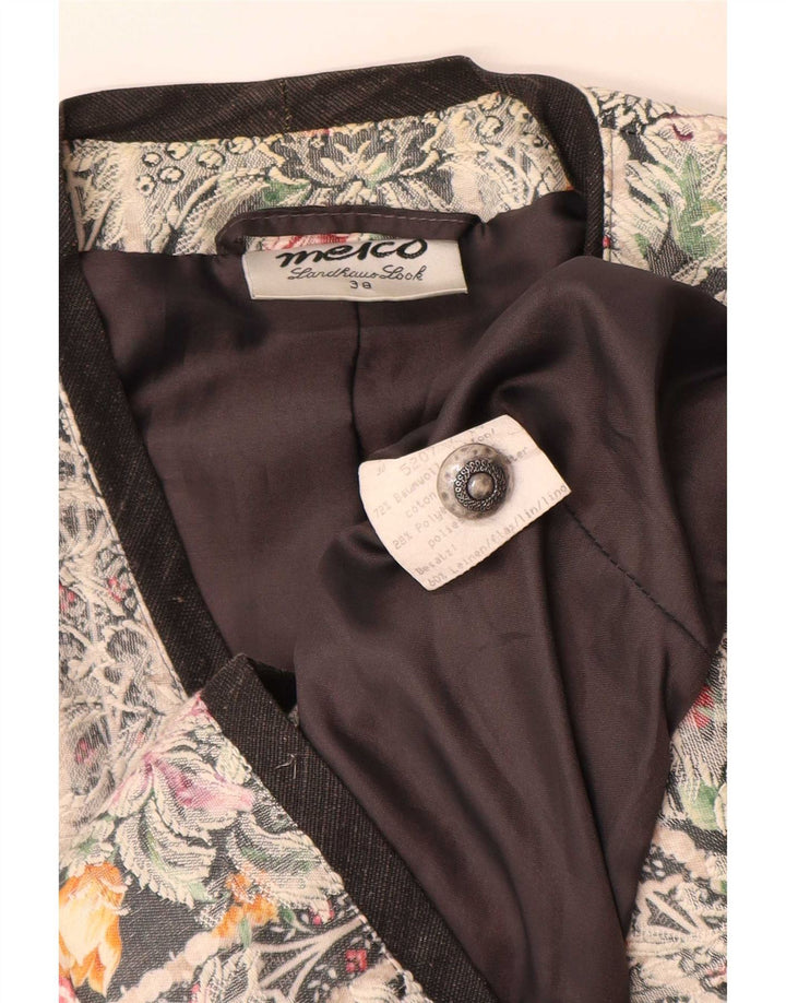 Meico Veste Blazer 4 Boutons Femme EU 38 Moyen Multicolore Floral
