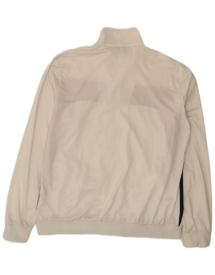 Asics Veste de survêtement pour homme XL Blanc Colorblock Polyester