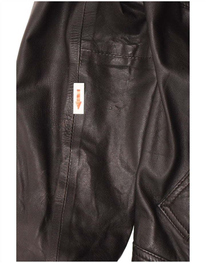 Street One Veste en cuir à capuche pour femme UK 14 Cuir noir moyen