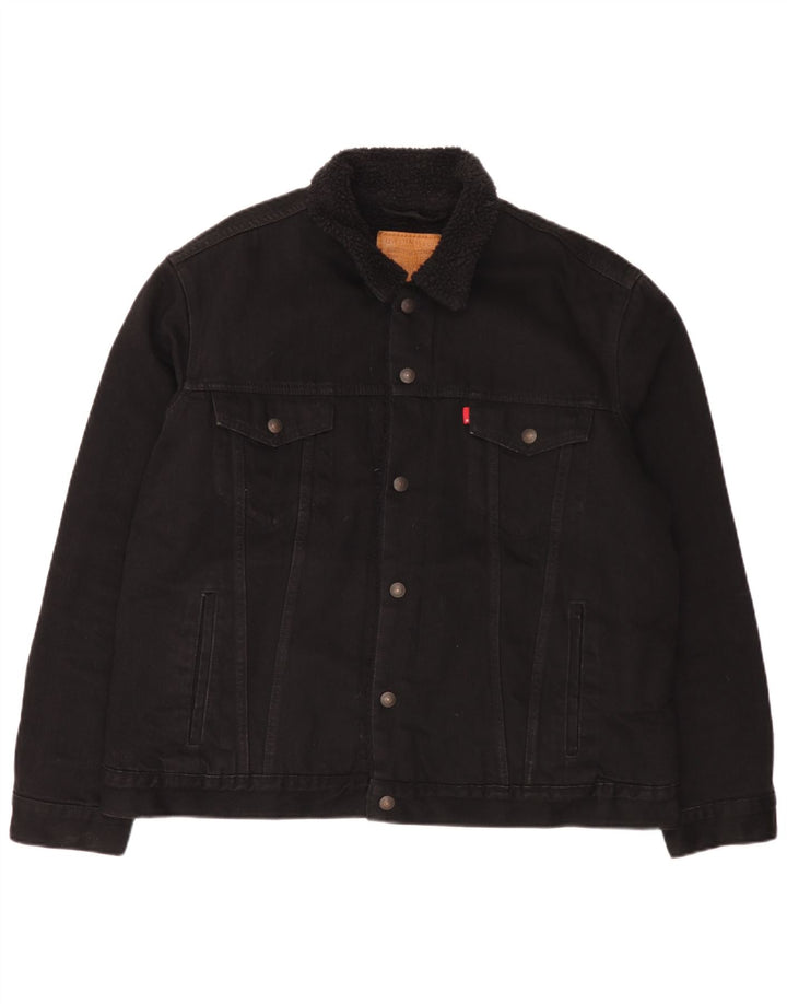 Levi's Veste en Jean Homme UK 42 XL Noir Coton