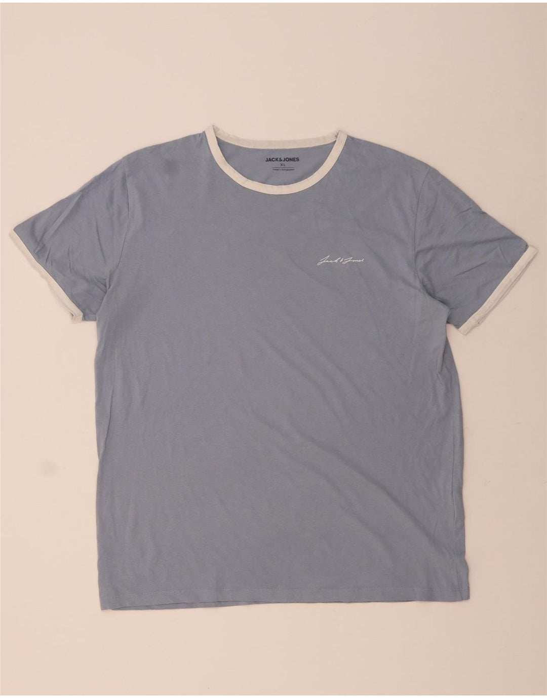 JACK & JONES T-Shirt Homme Top XL Bleu Coton