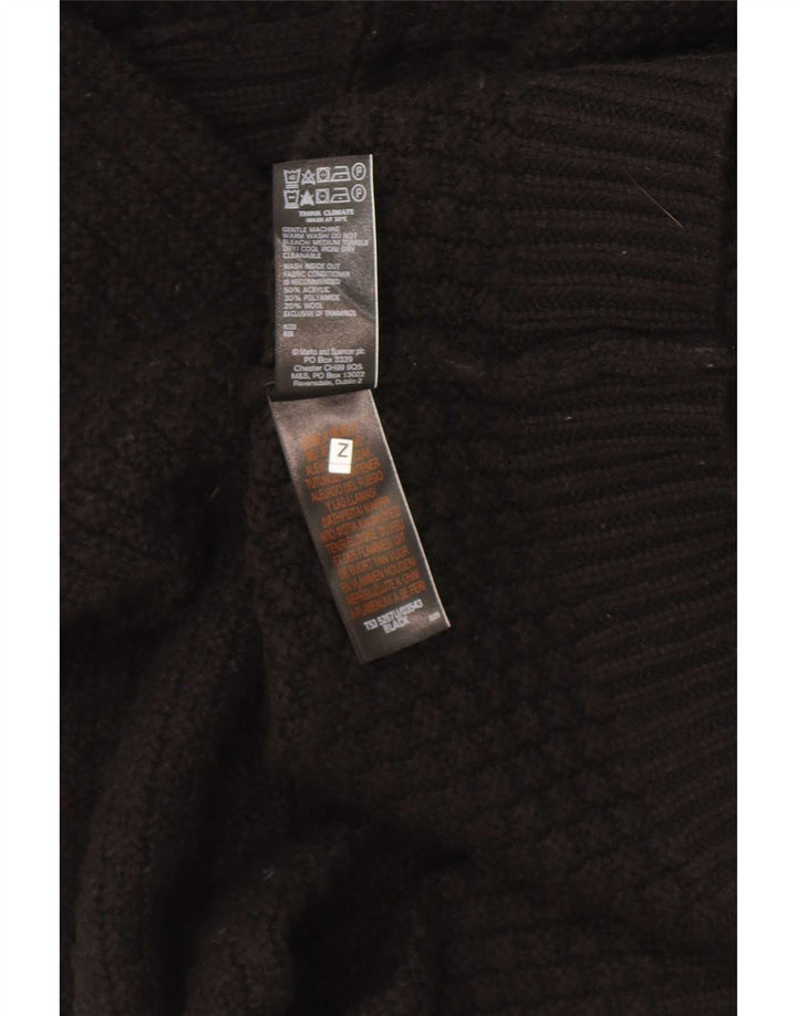 Marks & Spencer Pull cardigan ouvert court pour femme UK 12 Noir moyen