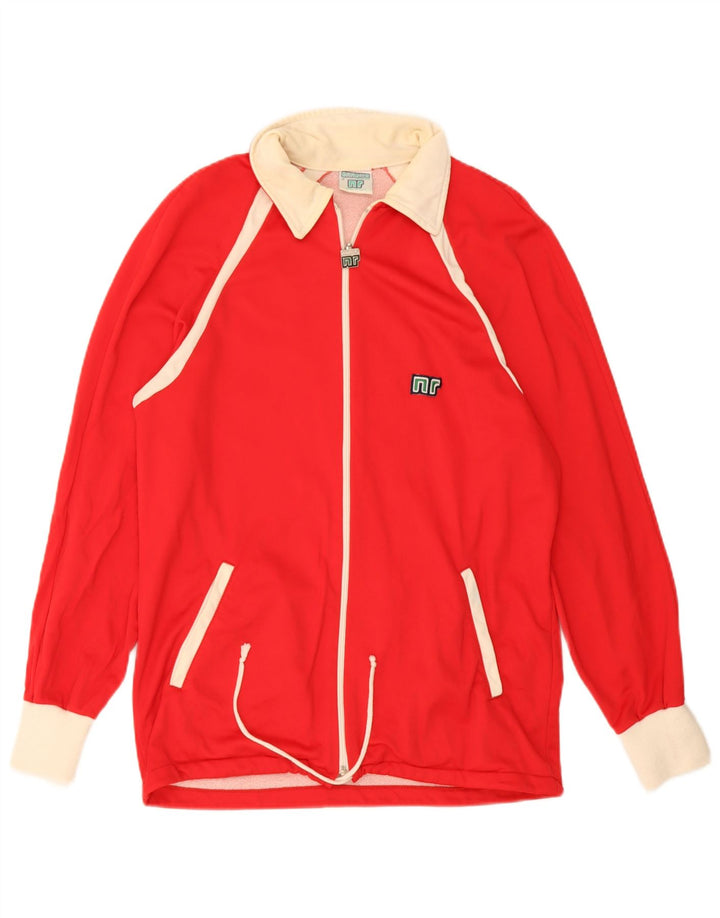 Ennerre Veste de survêtement pour homme IT 48 Rouge moyen Colourblock
