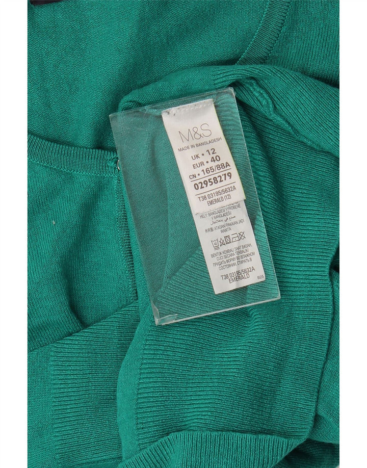 Marks & Spencer Cardigan pour femme en viscose vert moyen UK 42