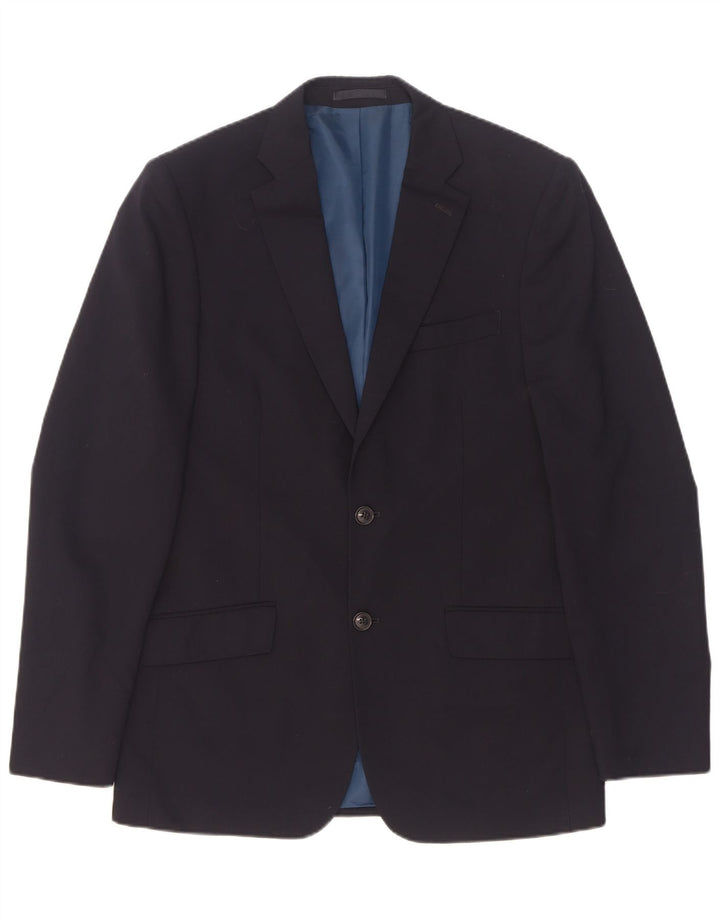 Marks & Spencer Veste blazer à 2 boutons pour homme UK 38 en laine bleu marine moyen
