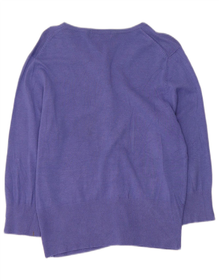 Marks & Spencer Pull cardigan court pour femme UK 14 Viscose violet moyen
