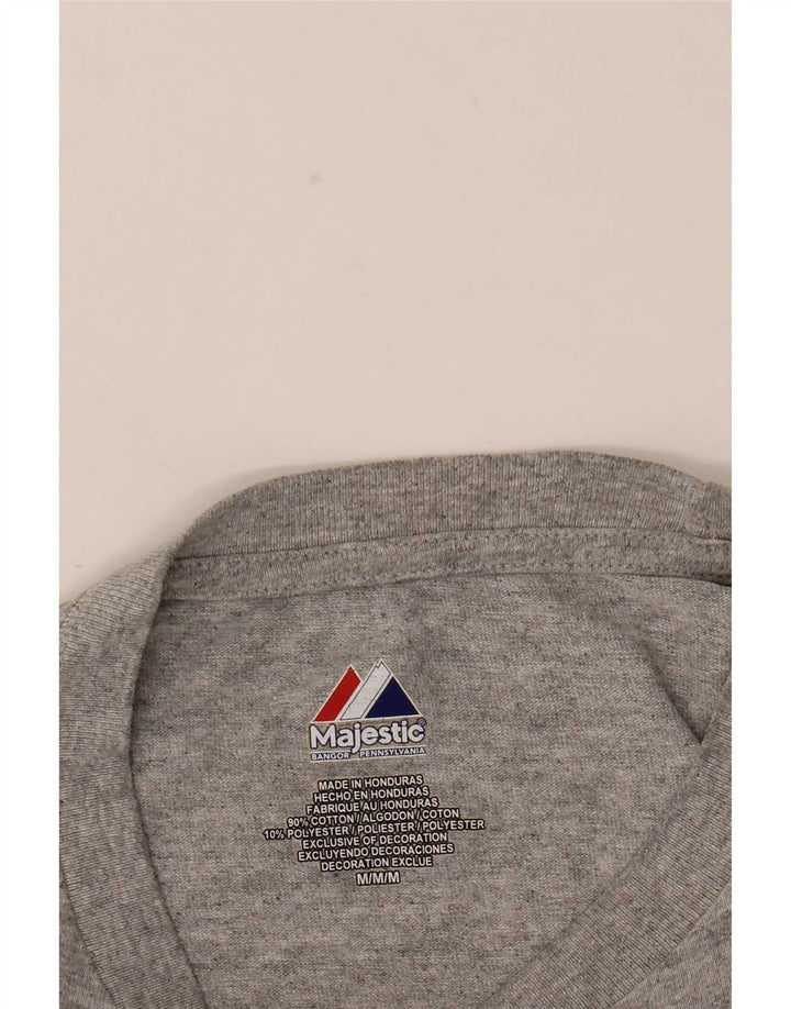 Majestic T-Shirt Graphique Boston Red Sox Homme Gris Moyen Polyester