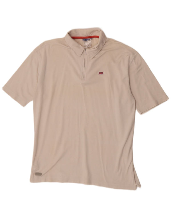 Reebok Polo Loose Fit Homme Blanc Cassé