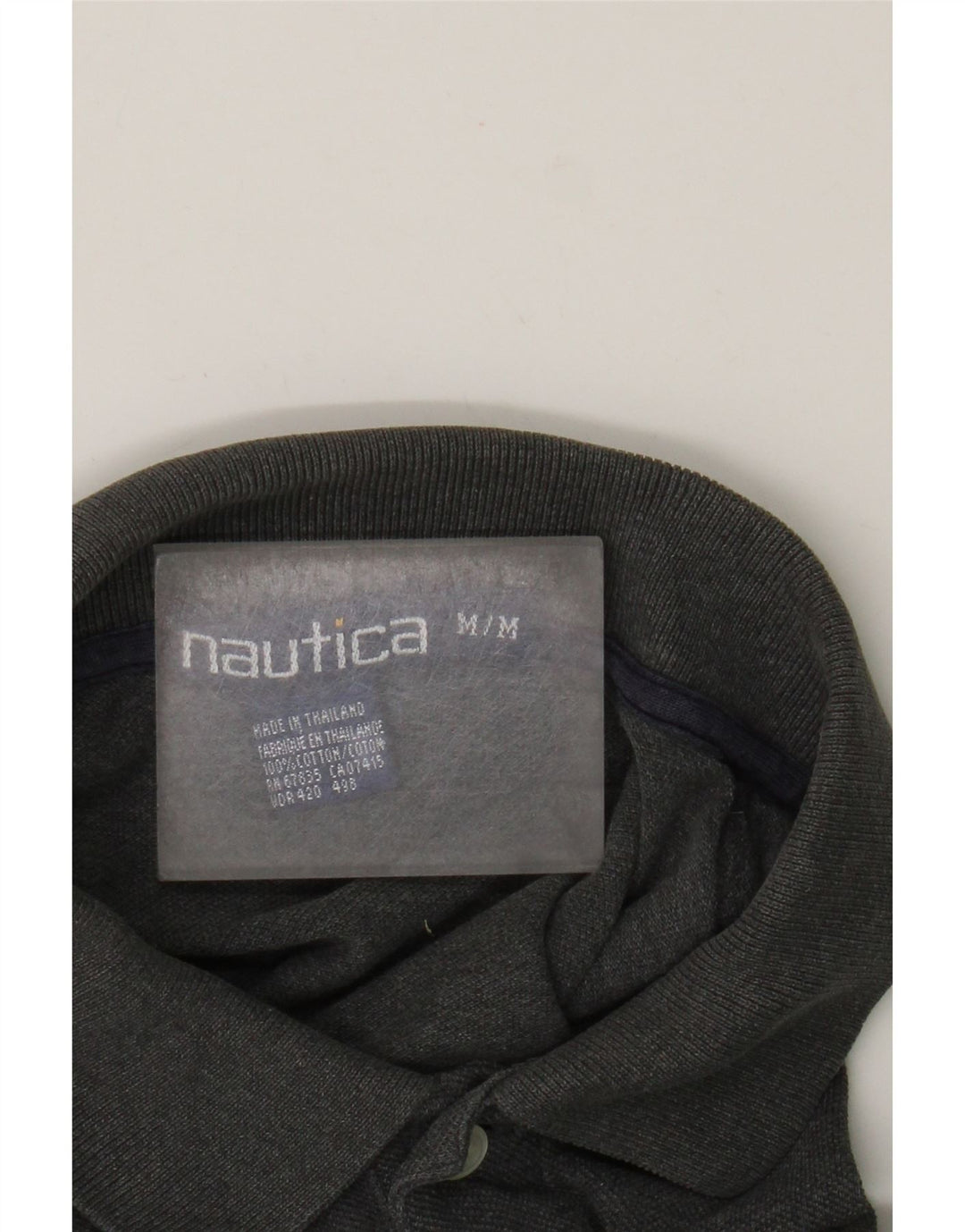 Polo Homme Nautica Coton Rayé Gris Moyen