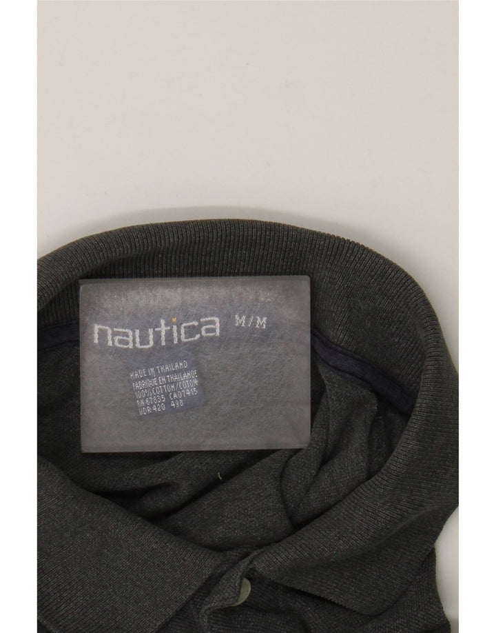 Polo Homme Nautica Coton Rayé Gris Moyen