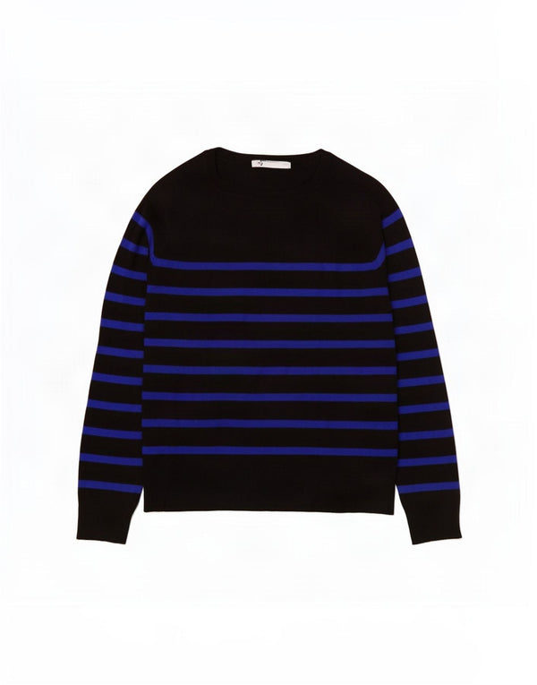Zara Pull ras du cou pour femme UK 10 Petit rayé noir