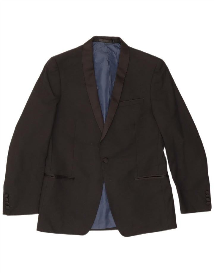 MARKS & SPENCER Veste Blazer 1 Bouton Homme EU 50 Grand Noir Polyester