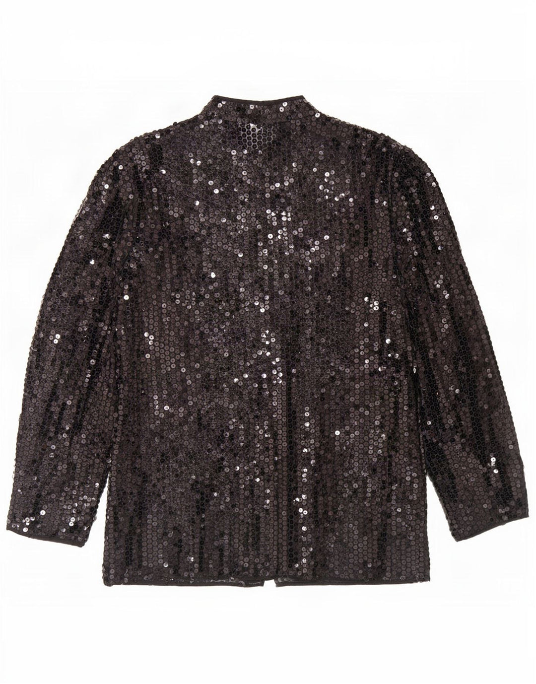 Del Mod Haut Cardigan Transparent à Paillettes pour Femme EU 42 Grand Noir Polyester