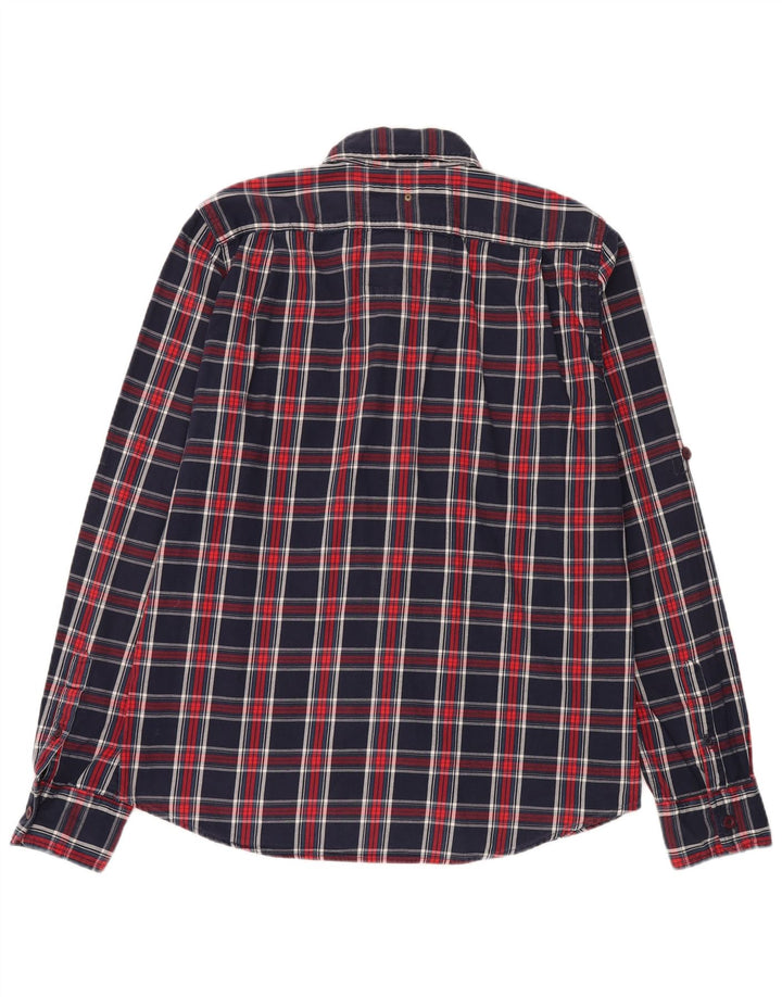 Superdry Chemise en flanelle pour homme 2XL en coton à carreaux bleu marine