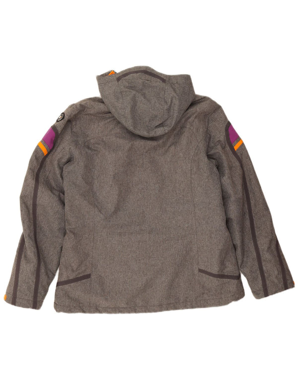 Killtec Veste coupe-vent à capuche pour femme IT 44 Gris moyen Colourblock