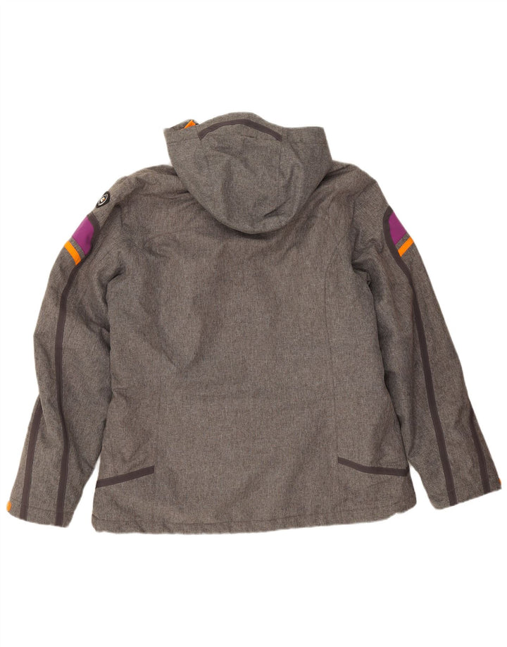 Killtec Veste coupe-vent à capuche pour femme IT 44 Gris moyen Colourblock