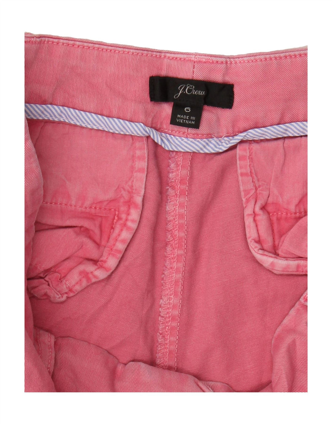 J. CREW Womens Chino Shorts US 6 Medium W28  Pink Cotton Vintage J. Crew and Second-Hand J. Crew from Messina Hembry 
