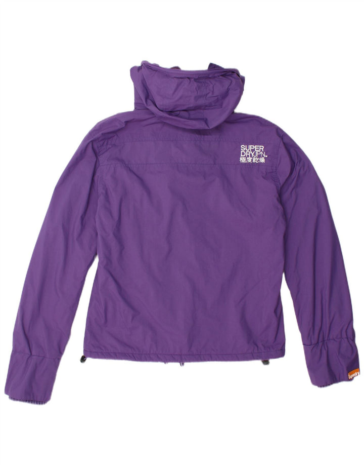 SUPERDRY Veste coupe-vent à capuche pour femme UK 18 XL Violet Nylon