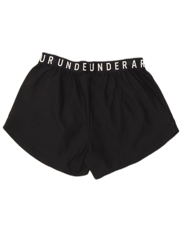 Under Armour Short de sport Heat Gear Graphic pour femme UK 10 Petit Noir