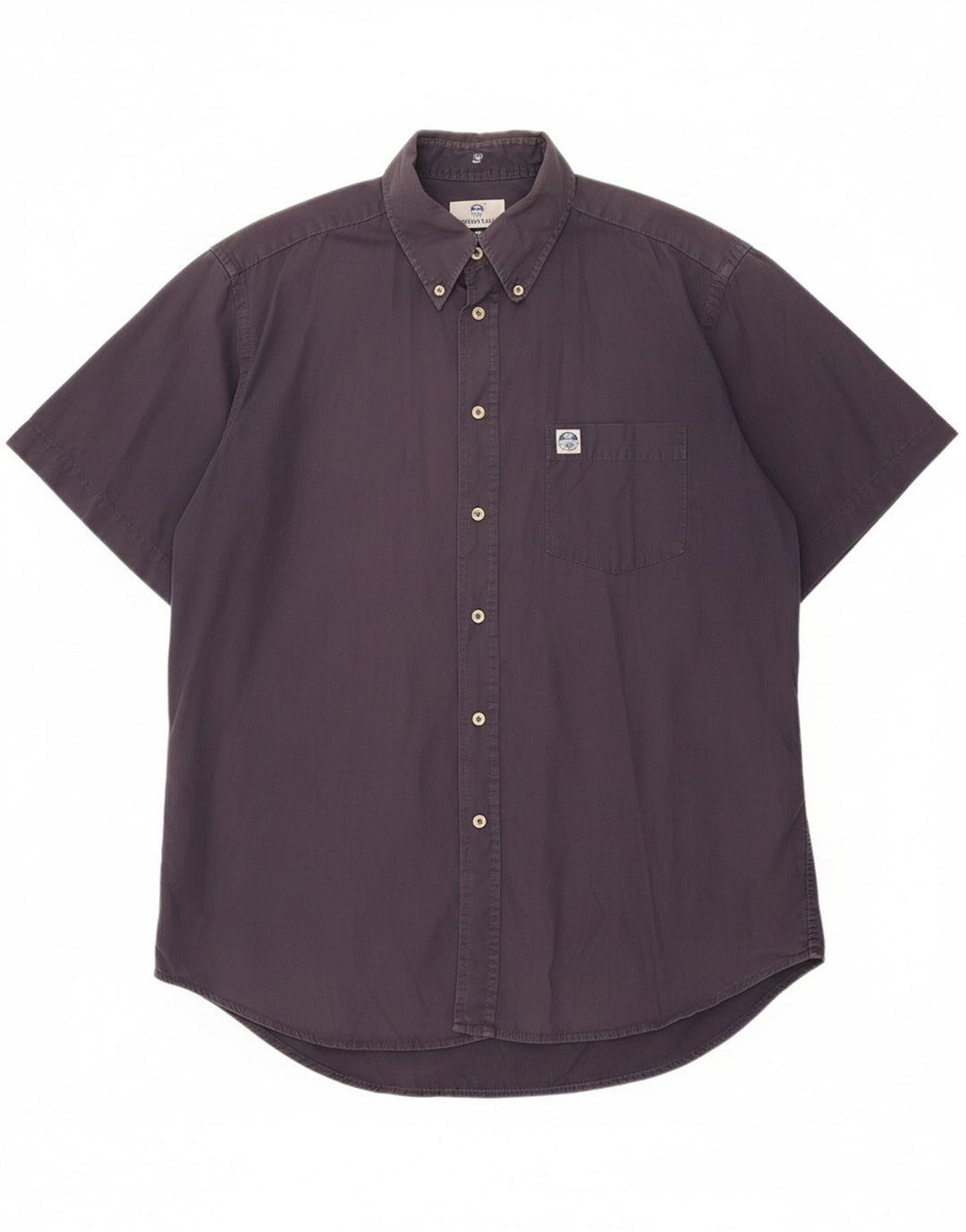 NORTH SAILS Mens Short Sleeve Shirt Large Navy Blue Cotton