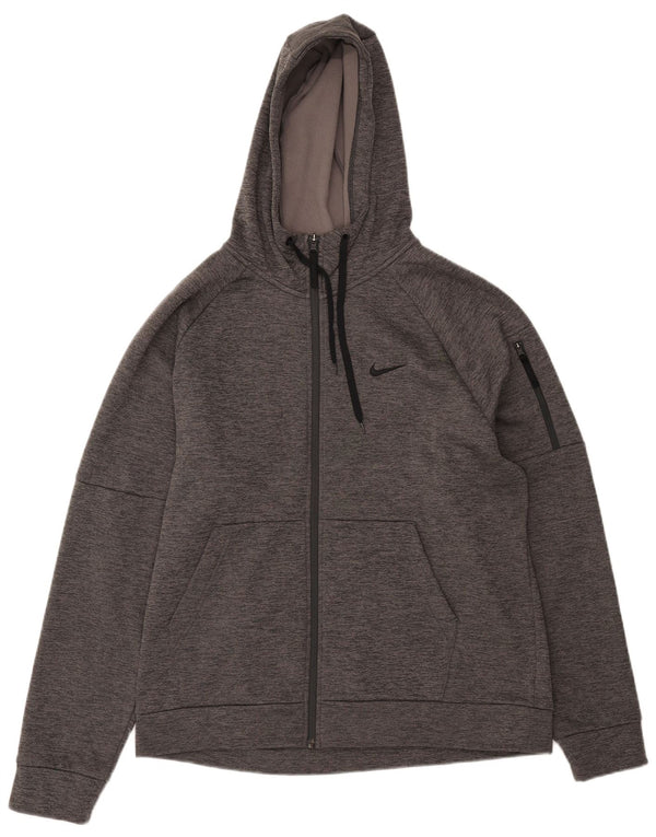 Nike Survêtement complet à capuche Therma-Fit pour homme - Polyester moucheté - Grand gris
