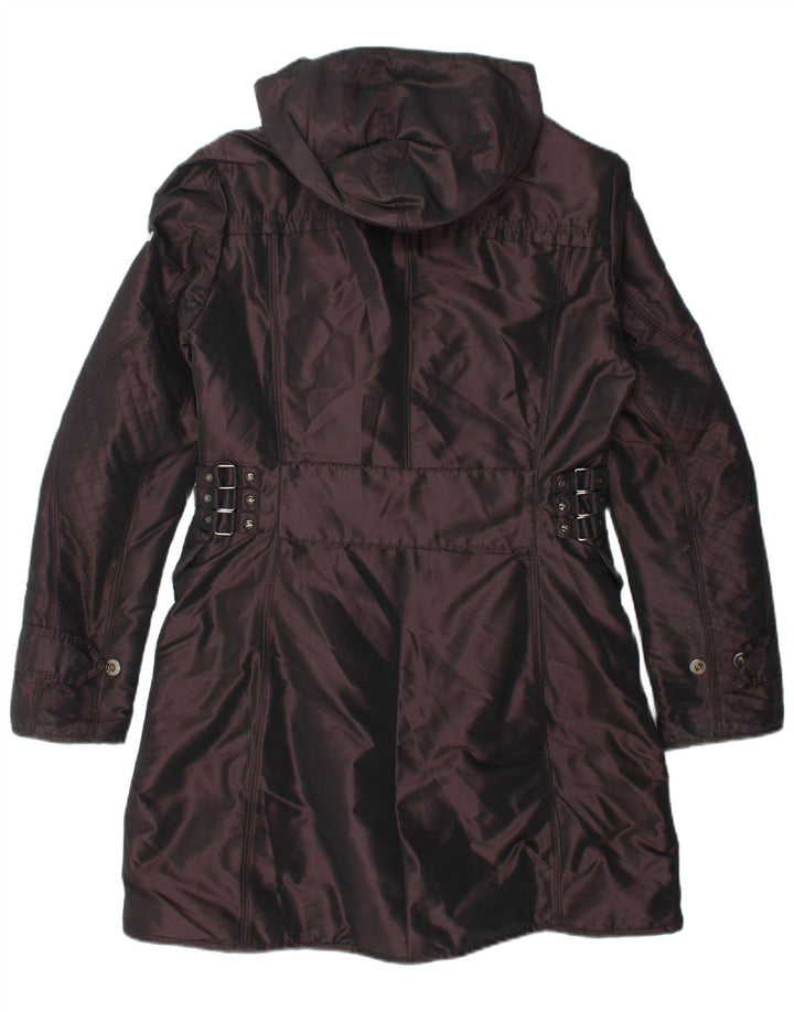PEUTEREY Womens Hooded Padded Coat IT 42 Medium Black Polyester