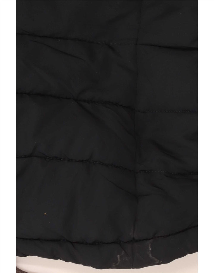 Topshop Veste matelassée à capuche pour femme UK 8 Small Bleu marine Polyester