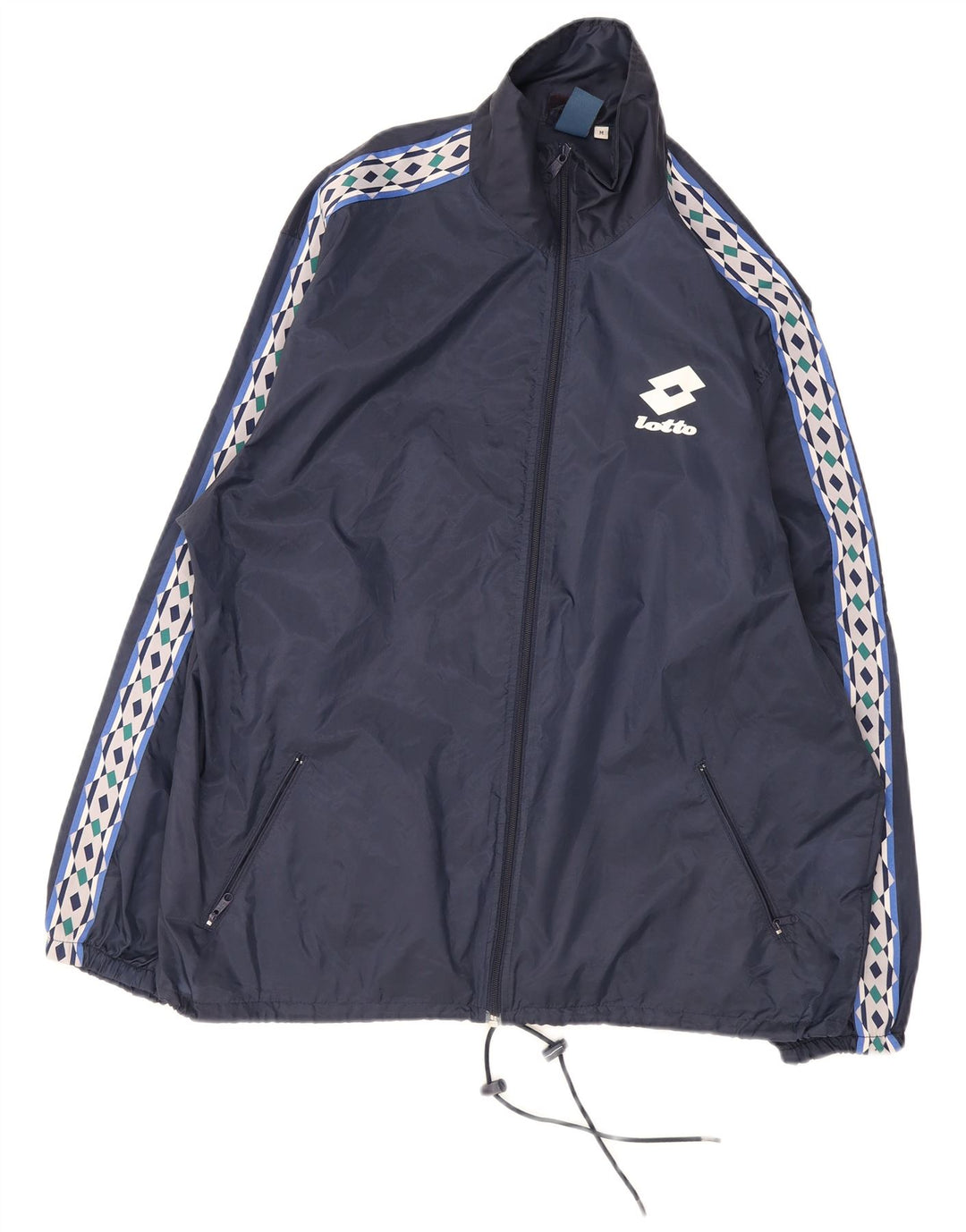 Lotto Veste de pluie pour homme UK 38 Medium Bleu marine Colorblock Nylon