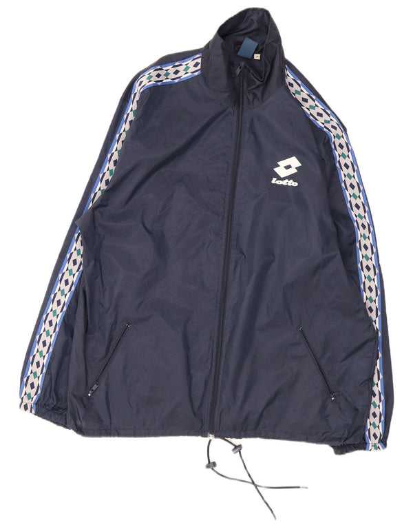 Lotto Veste de pluie pour homme UK 38 Medium Bleu marine Colorblock Nylon