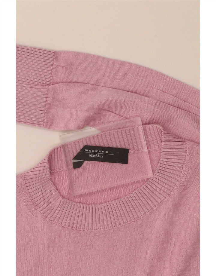 Max Mara Pull ras du cou pour femme UK 14 Rose moyen