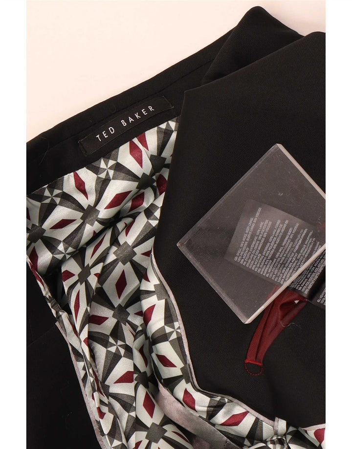 Ted Baker Veste blazer à 2 boutons pour homme UK 42 XL Laine noire