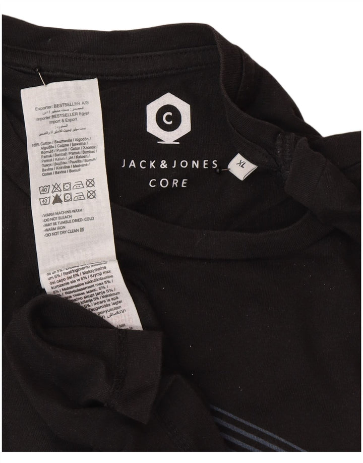 Jack & Jones T-Shirt Homme XL Noir Coton