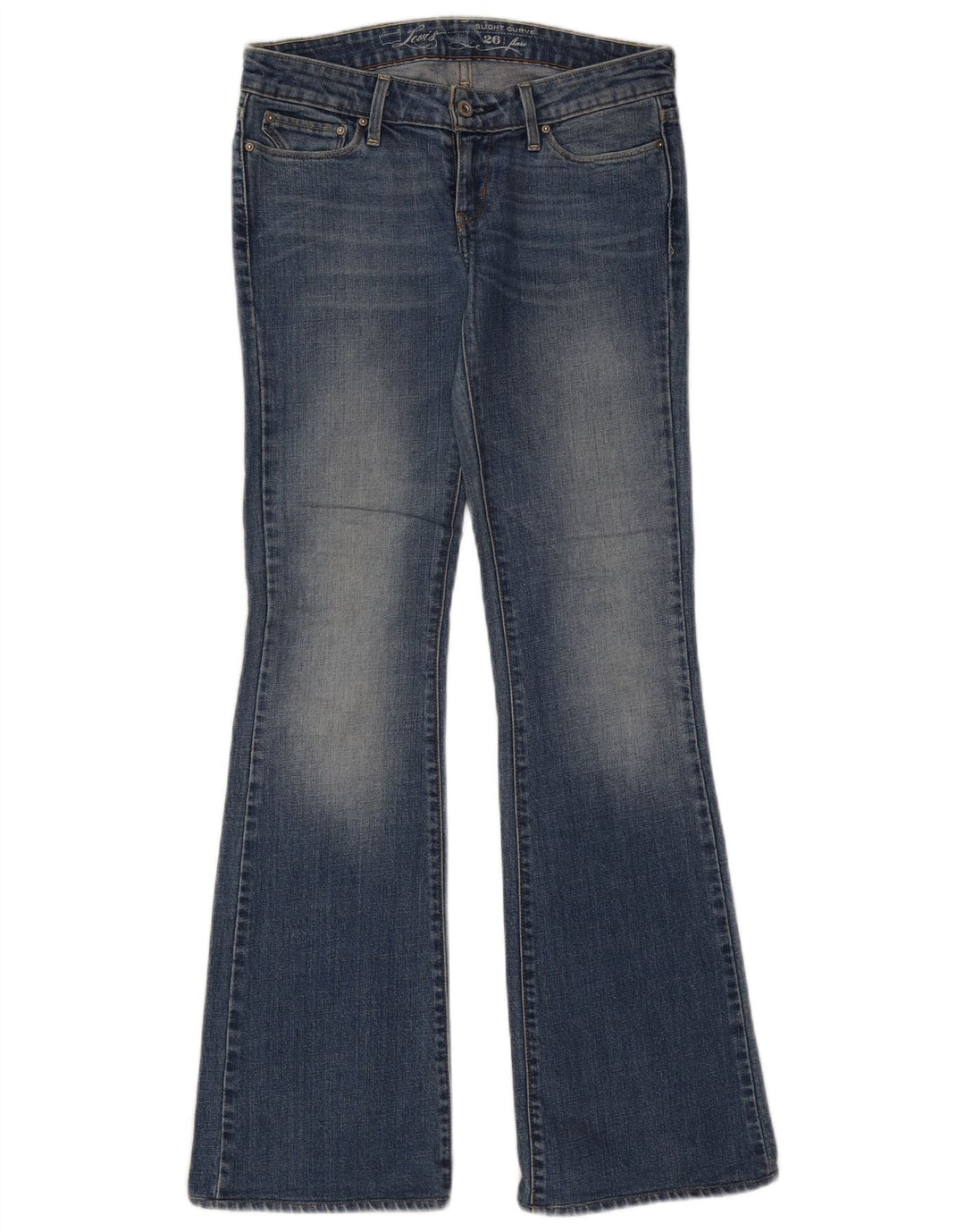 LEVI'S Jean Bootcut Femme Légère Courbe W26 L32 Bleu Coton