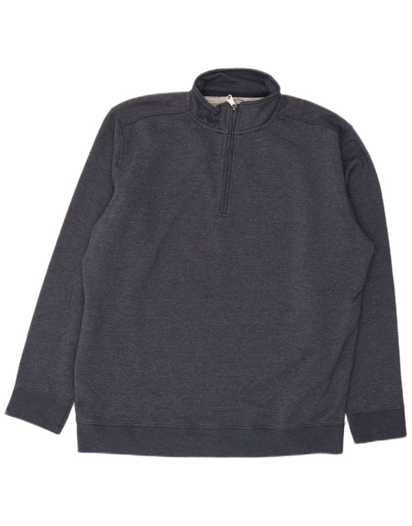James Pringle Sweat-shirt à col zippé pour homme en coton bleu marine 2XL
