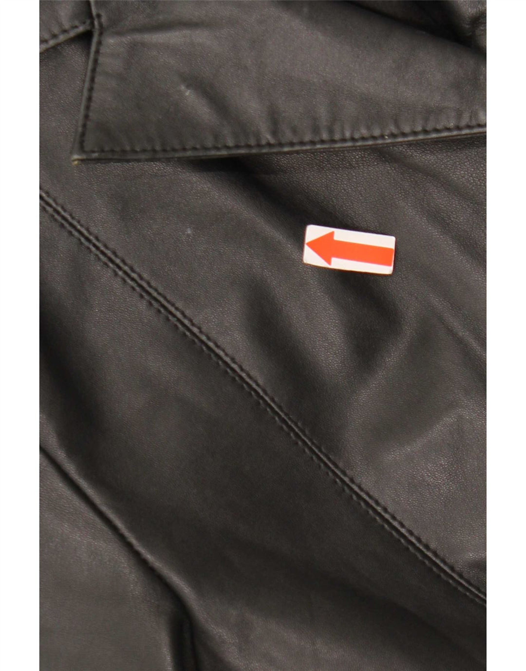 Sardar Manteau en cuir à 4 boutons pour femme UK 12 Medium Noir